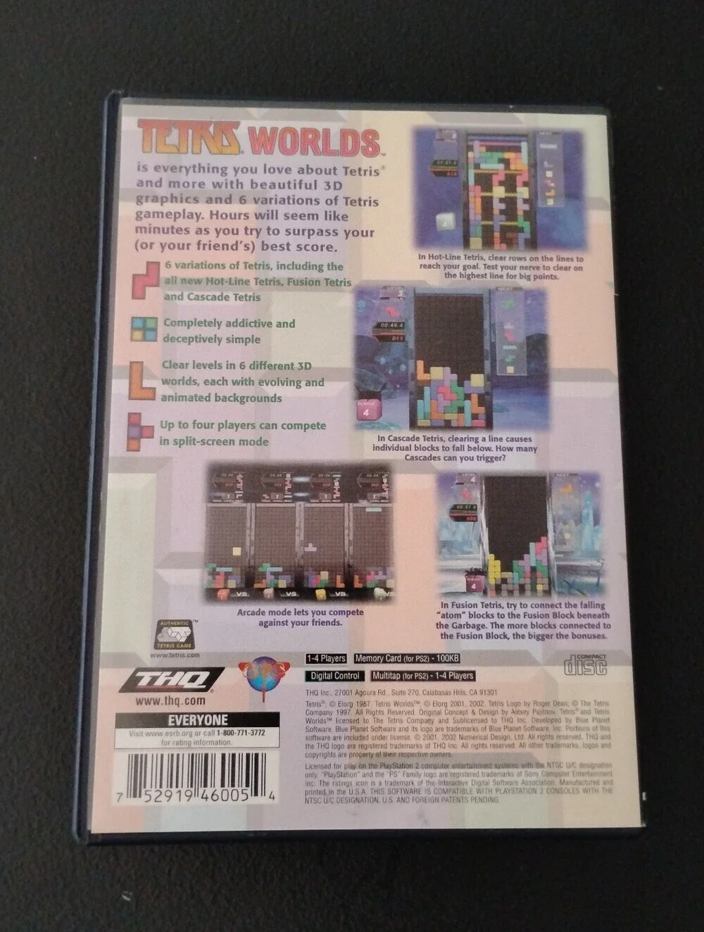Tetris Worlds (Sony PlayStation 2, PS2) - Game Disc & Original Case